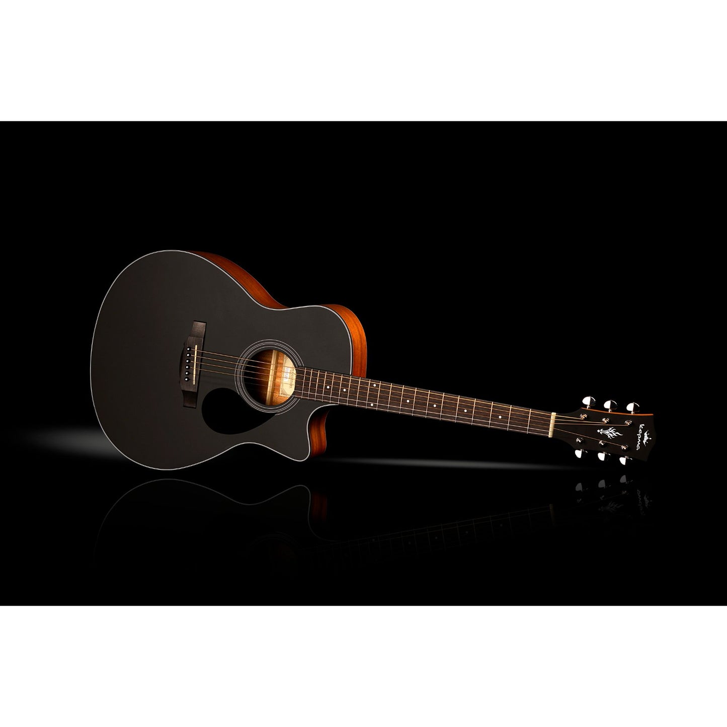 Kepma EAC Grand Auditorium Acoustic Guitar - Black