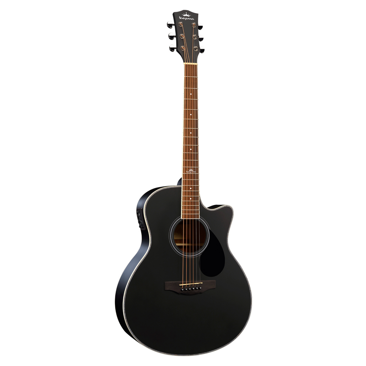 Kepma A1CE Grand Auditorium Electric-Acoustic Guitar w/ K1 EQ - Black