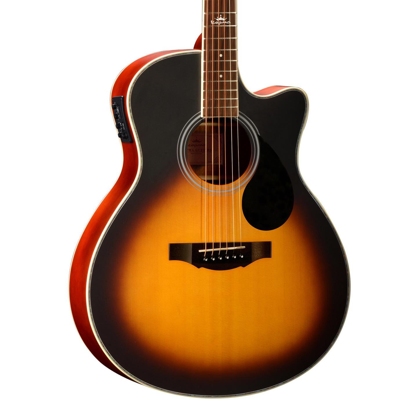 Kepma A1CE Grand Auditorium Electric-Acoustic Guitar w/ K1 EQ - Sunburst