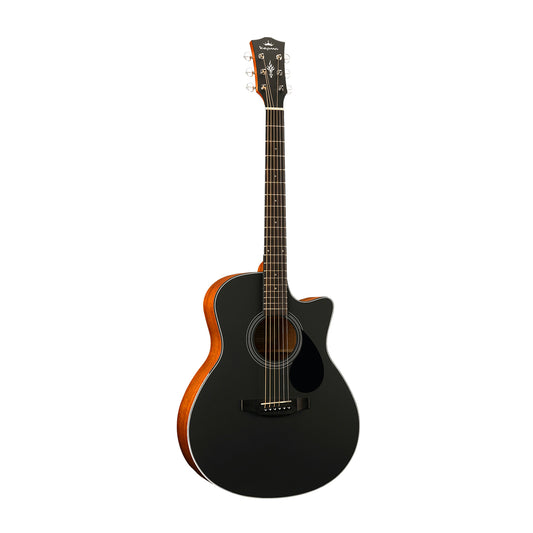 Kepma EAC Grand Auditorium Acoustic Guitar - Black