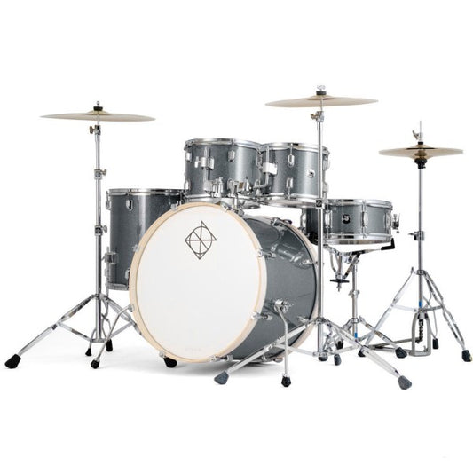 Dixon Spark Standard 5-pcs Acoustic Drum Kit - Gun Metal