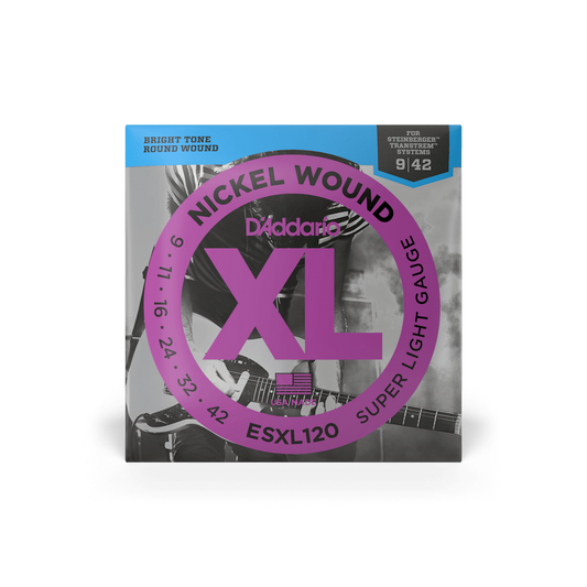 D’Addario EXL120 XL Nickel Wound Electric Guitar Strings, Super Light, 9-42 Gauge