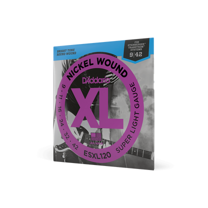 D’Addario EXL120 XL Nickel Wound Electric Guitar Strings, Super Light, 9-42 Gauge