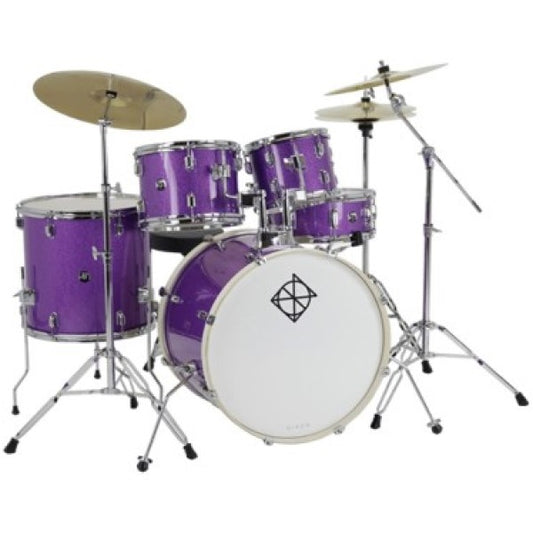 Dixon Spark Standard 5-pcs Acoustic Drum Kit - Purple Sparkle