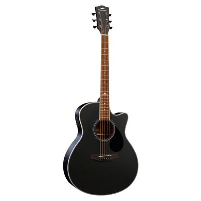 Kepma A1CE Grand Auditorium Electric-Acoustic Guitar w/ K1 EQ - Black