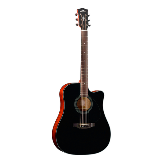 Kepma EDC Dreadnought Acoustic Guitar - Black