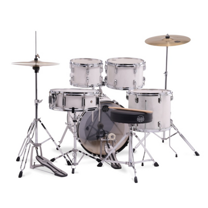 Mapex Comet Series 5-Pcs Acoustic Drum Kit - White Thin Grain
